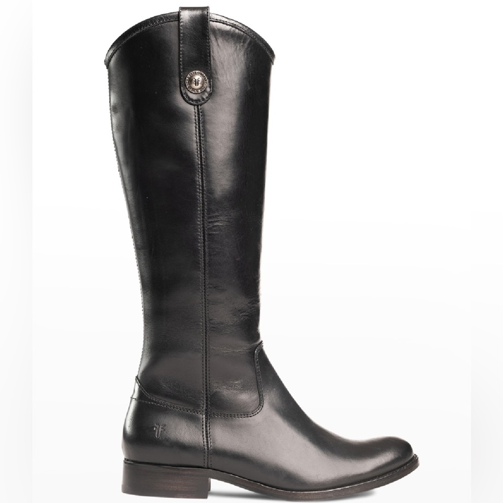 Frye Melissa Button Boot, Black genuine leather riding boot